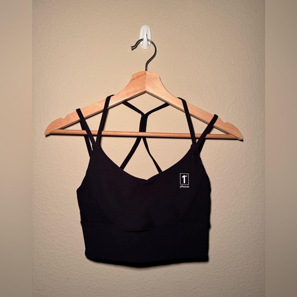 Women’s Black Small cross 1st Phorm strappy Sports Bra